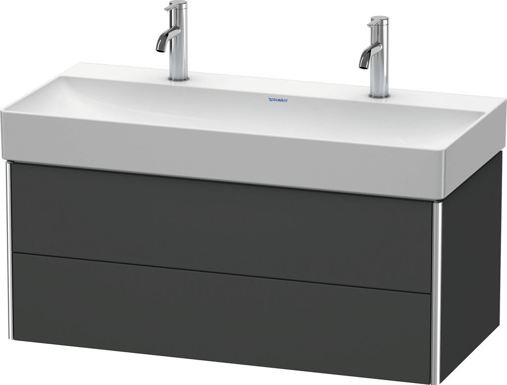 Duravit XSquare Waschtischunterbau wandhängend, 2 Schubkästen, 984x397x460mm, XS416304949
