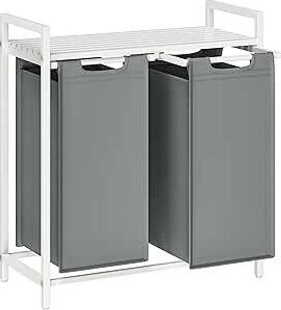 Fini le Désordre avec ce Panier à Linge Double et Plateau Intégré