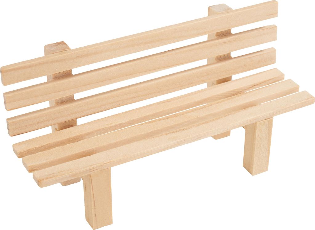 Miniatur Gartenbank aus Holz, 9x3x4,5 cm, für Produktbild 