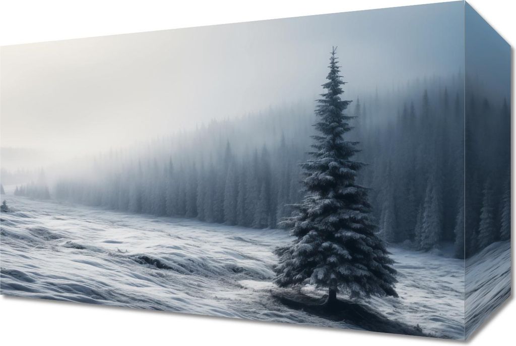 Bild 30x20cm Einsamer Weihnachtsbaum