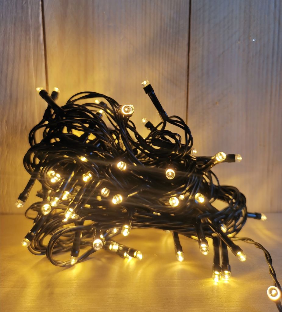 LED Lichterkette Timer  80 Lämpchen gold leuchtend für Produktbild 