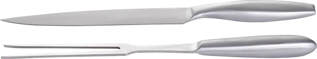 Offerta Set Intaglio Carne 2 Pezzi Robusto Acciaio Inox per Grigliate