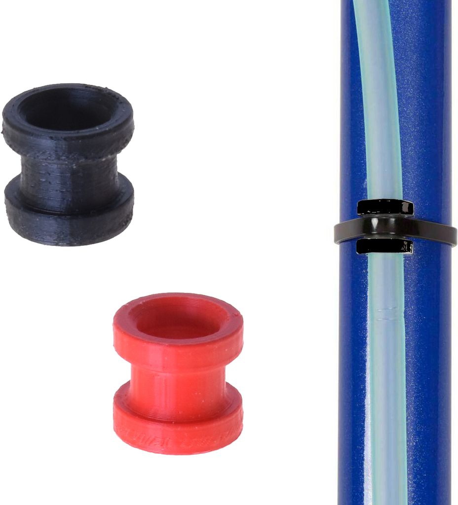 Kunststoff Hülse, 9 -11 mm Innendurchmesser, zur Befestigung der Kraftstoffleitung am Rahmen, Farbe:silber, Innendurchmesser:10mm