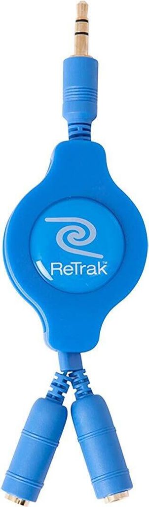 ReTrak EUCABLESPLBU, 3.5mm, Männlich, 2 x 3.5mm, Weiblich, 0,9 m, Blau