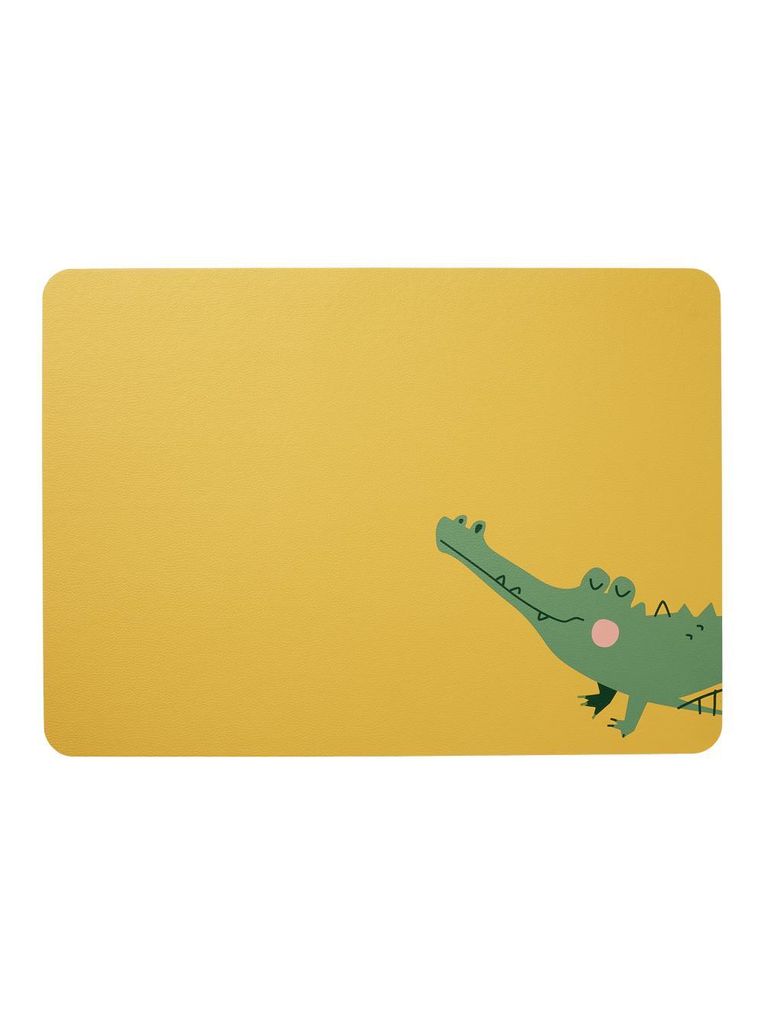 ASA Vorteilset 4 Stück Tischset, Croco Krokodil KIDS 46 x 33 cm, Lederoptik 78811420 Neuheit 2020 und Geschenk + Spende
