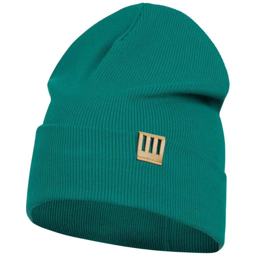 Smarilla Mütze Junge Herren Kinder Beanie gerippt, Gr. 54-56, Smaragdgrün