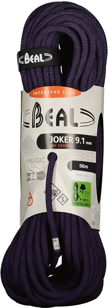 Corde d'escalade Beal Joker 9,1 mm 50m Bleue, le choix polyvalent expert