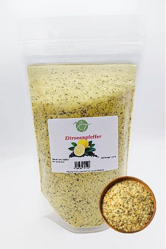 KT 1000 g / 1 Kg Zitronenpfeffer Fisch Würzmischung Gewürzzubereitung - 1A Qualität