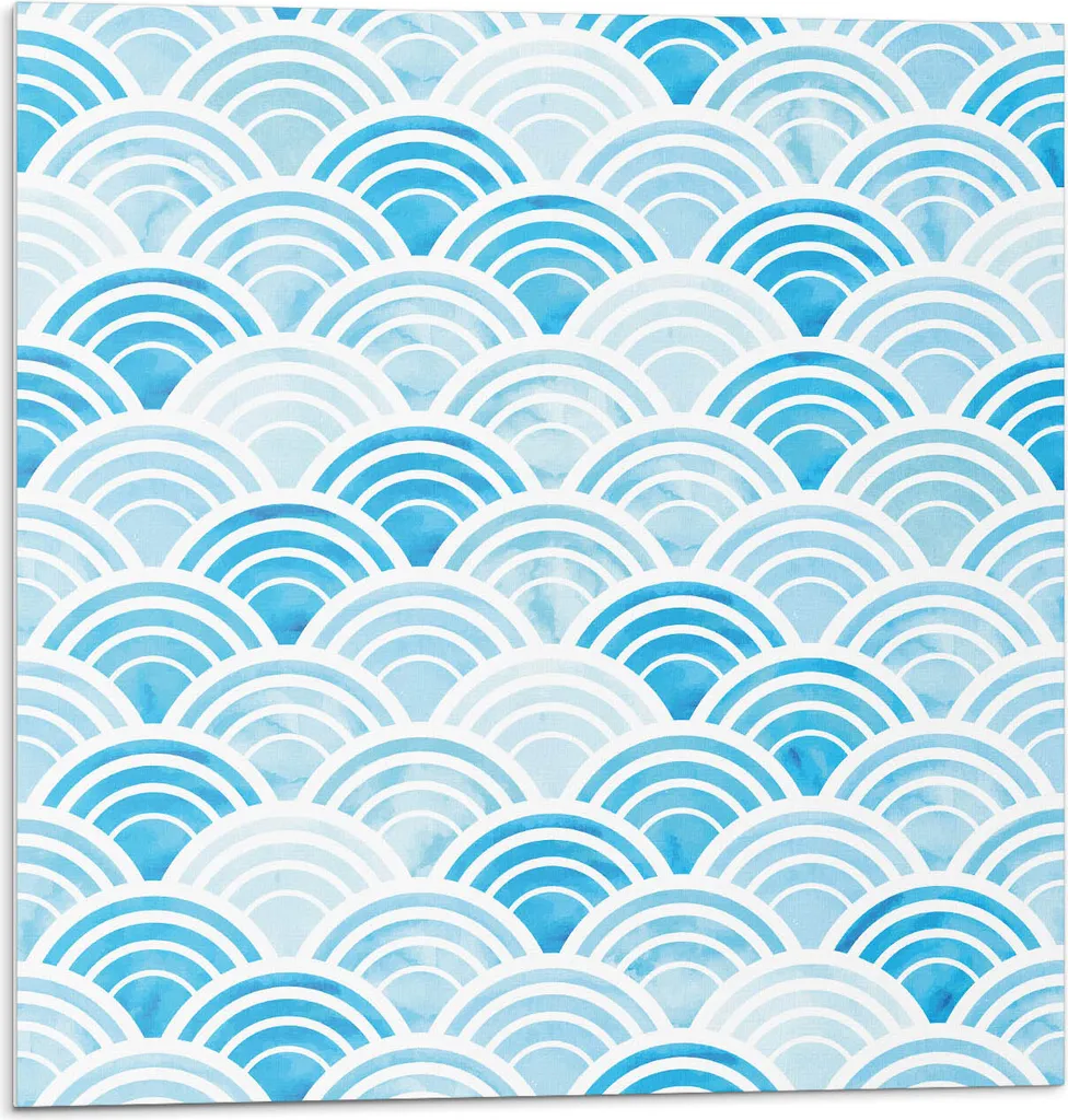 Decorazioni 3D per Casa: Set 4 Pannelli Murali Waves 50x50 cm