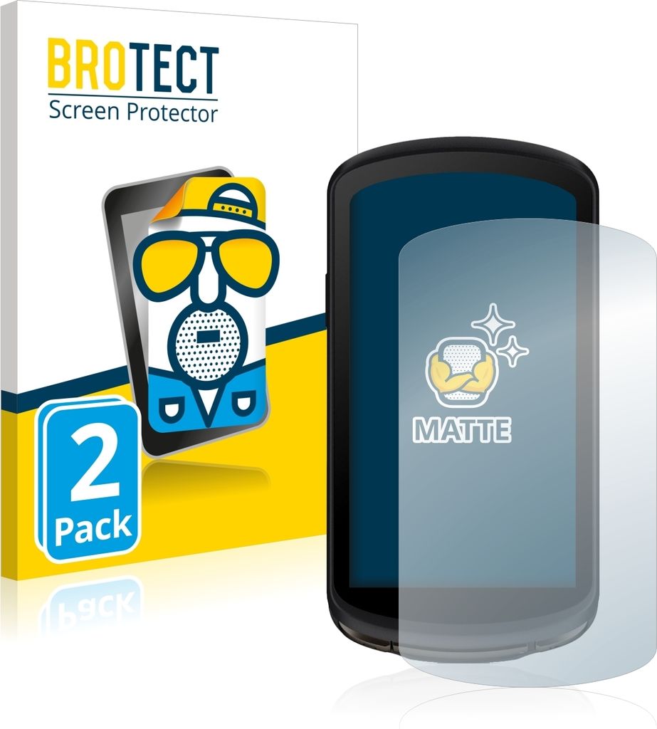2x BROTECT Schutzfolie für Garmin Edge 1040 Solar Displayschutz Displayschutzfolie Folie Matt Entspiegelungsfolie
