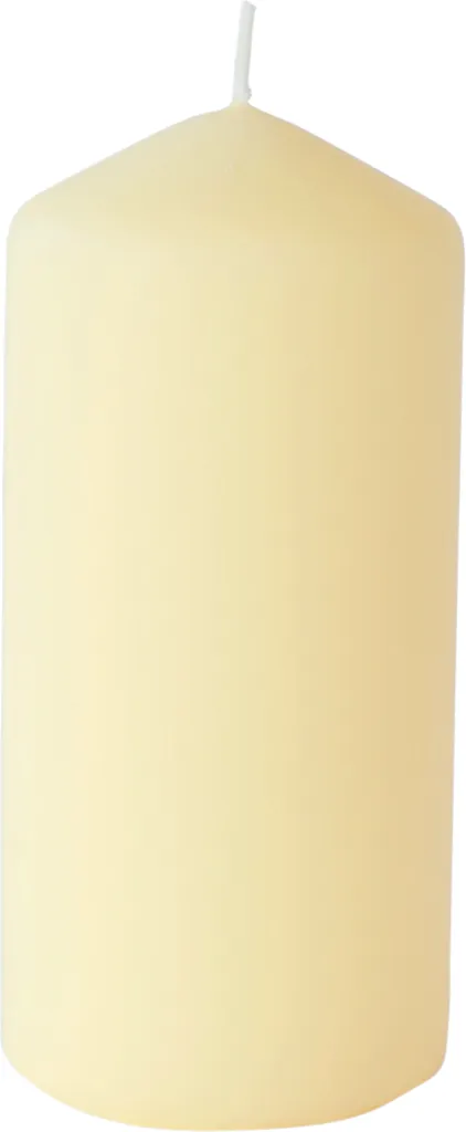 Candele a Colonna Duni Crema Opaco 150x70mm 6 Pezzi | Durata 50h