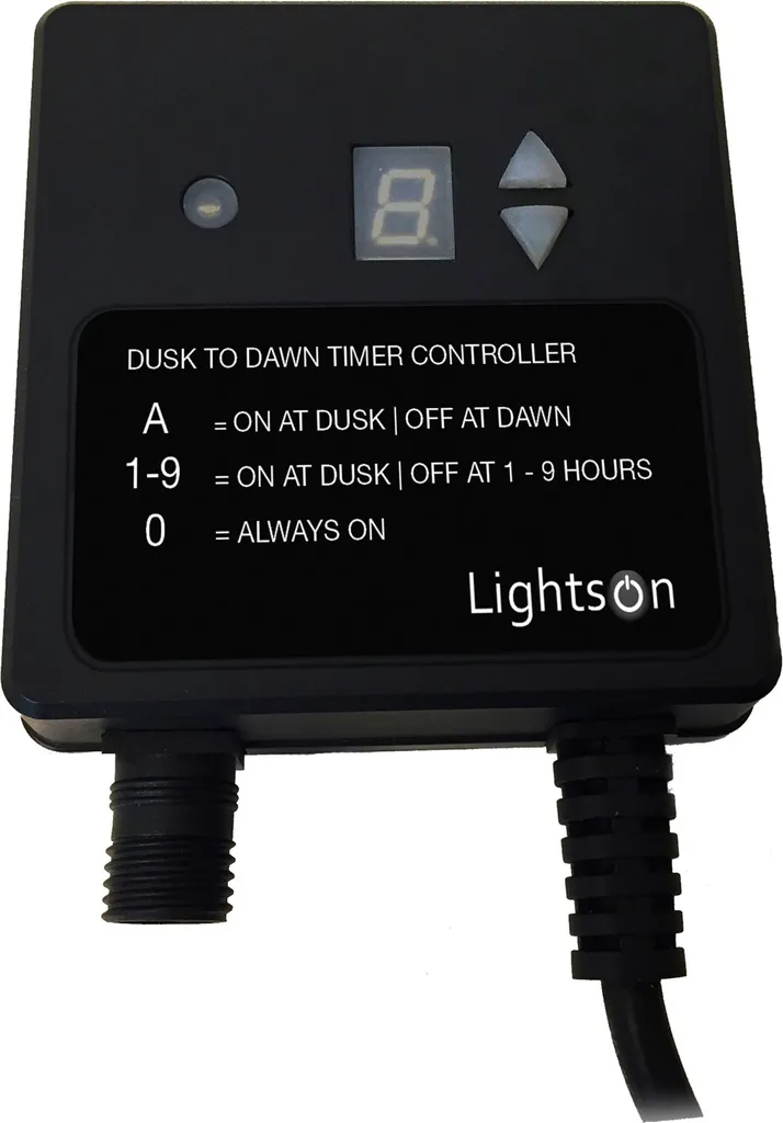 Minuterie à capteur de lumière étanche IP44 pour lampe LED jusqu'à 150W