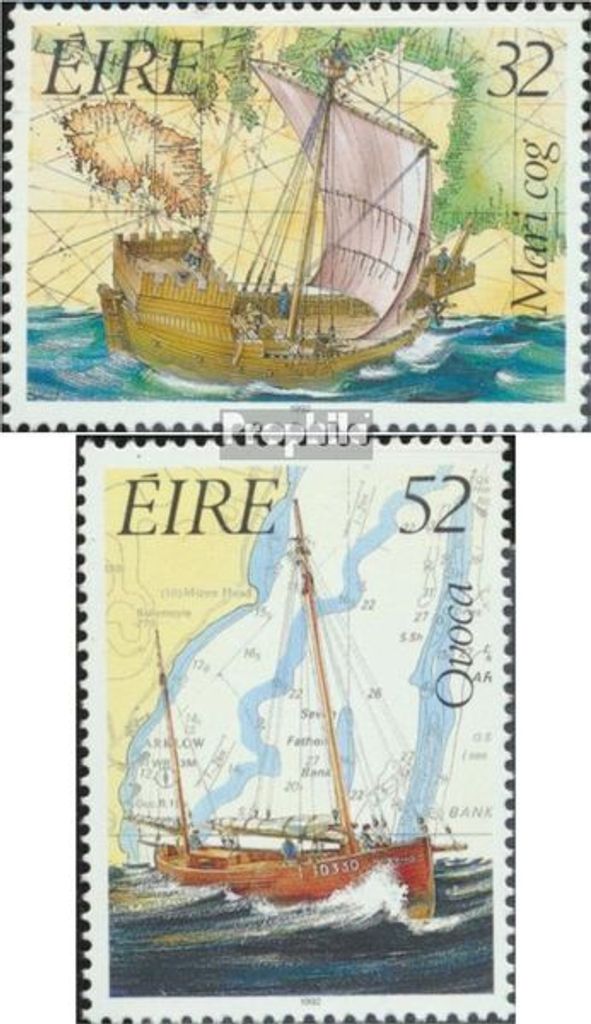 Briefmarken Irland 1992 Mi 785-786 (kompl.Ausg.) postfrisch Geschichte der Seefahrt