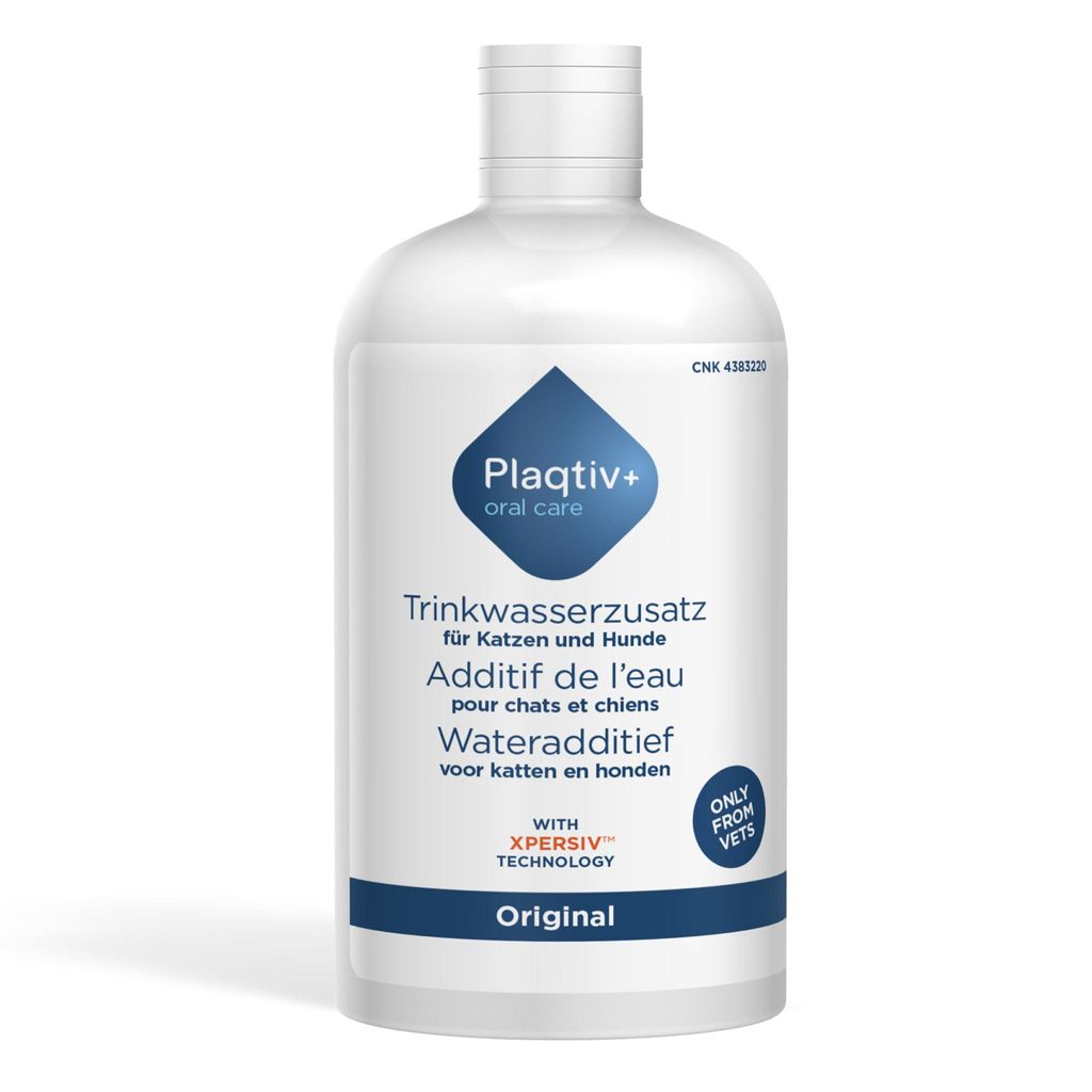 Plaqtiv+ Trinkwasserzusatz 500 ml | Hunde & Katzen | Zahnpflege & Zahnstein
