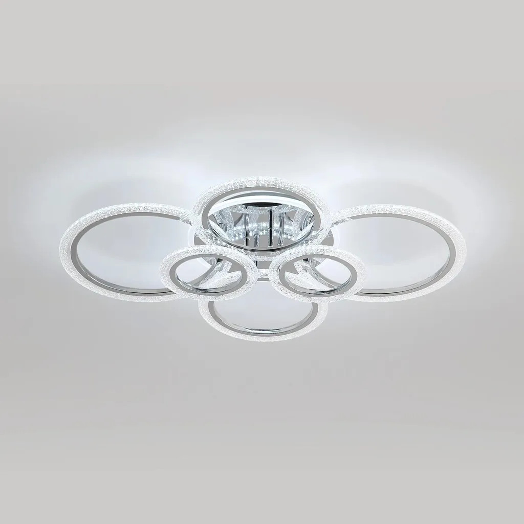 Éclairer une Pièce Sombre avec le Plafonnier LED 92W Argent Rond en Saillie