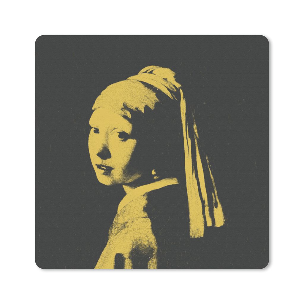 MuchoWow Mauspad Mousepad Das Mädchen mit dem Perlenohrring - Vermeer - Kunst 20x20 cm - Mousepads - Maus Mat - Pad - Mausunterlage - Desk Mat -...