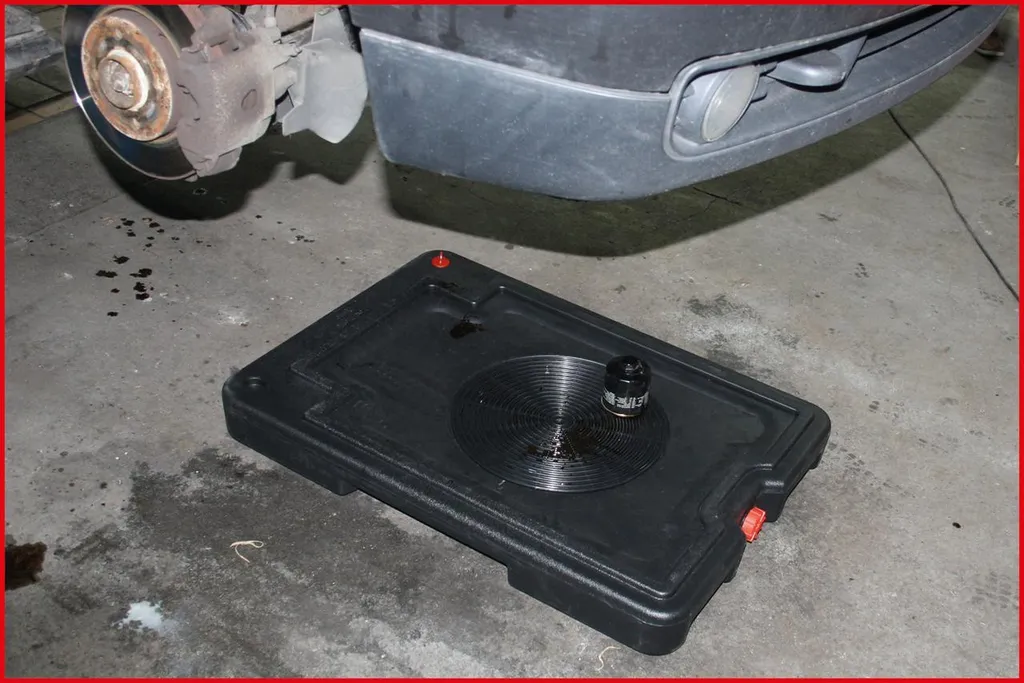 Bac de rétention d'huile 30L pour vidange de voiture basse - 5