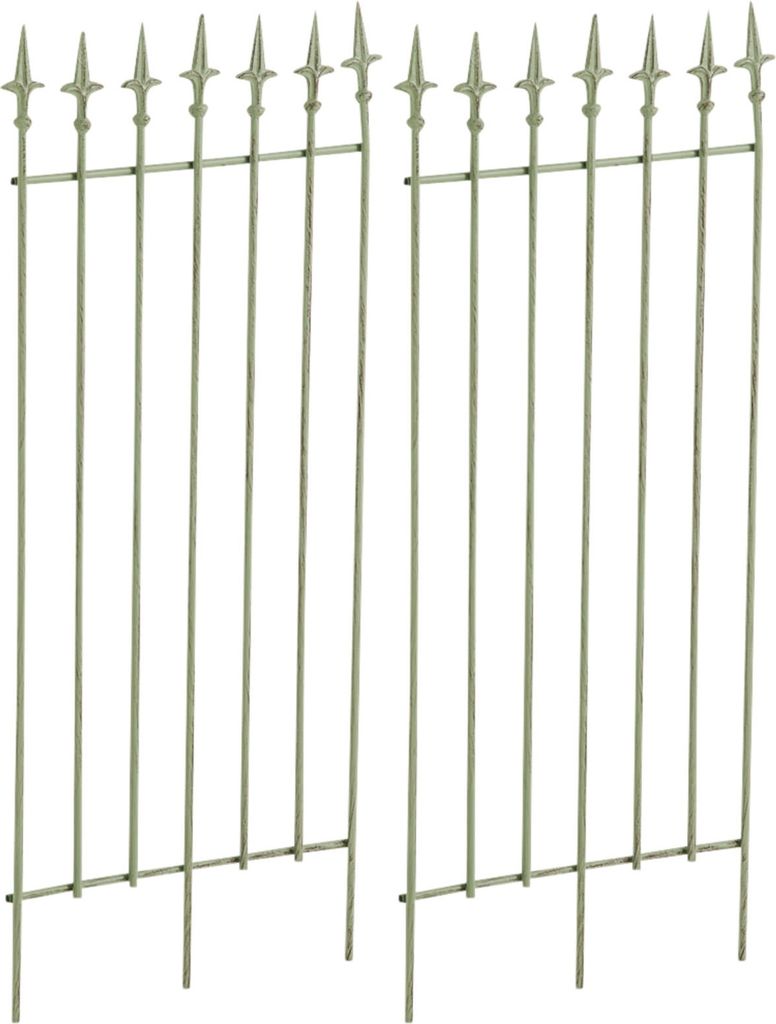 2er Set Rankgitter HLO-CP9 antik-grün