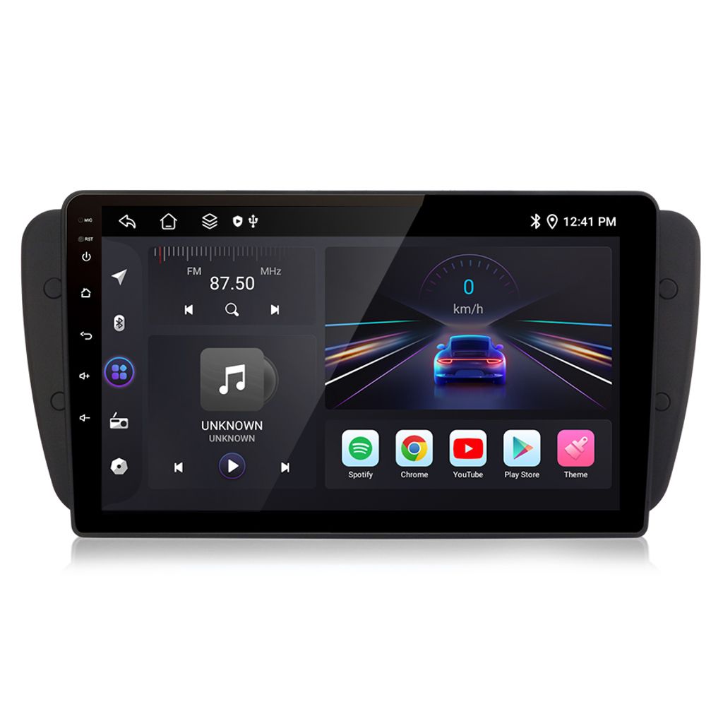 8Kern 4+64G carplay 9"Android Auto radio 2Din 4GISM GPS Navi SWC WIFI DAB+ BT Für Seat Ibiza 6j 2009-2013