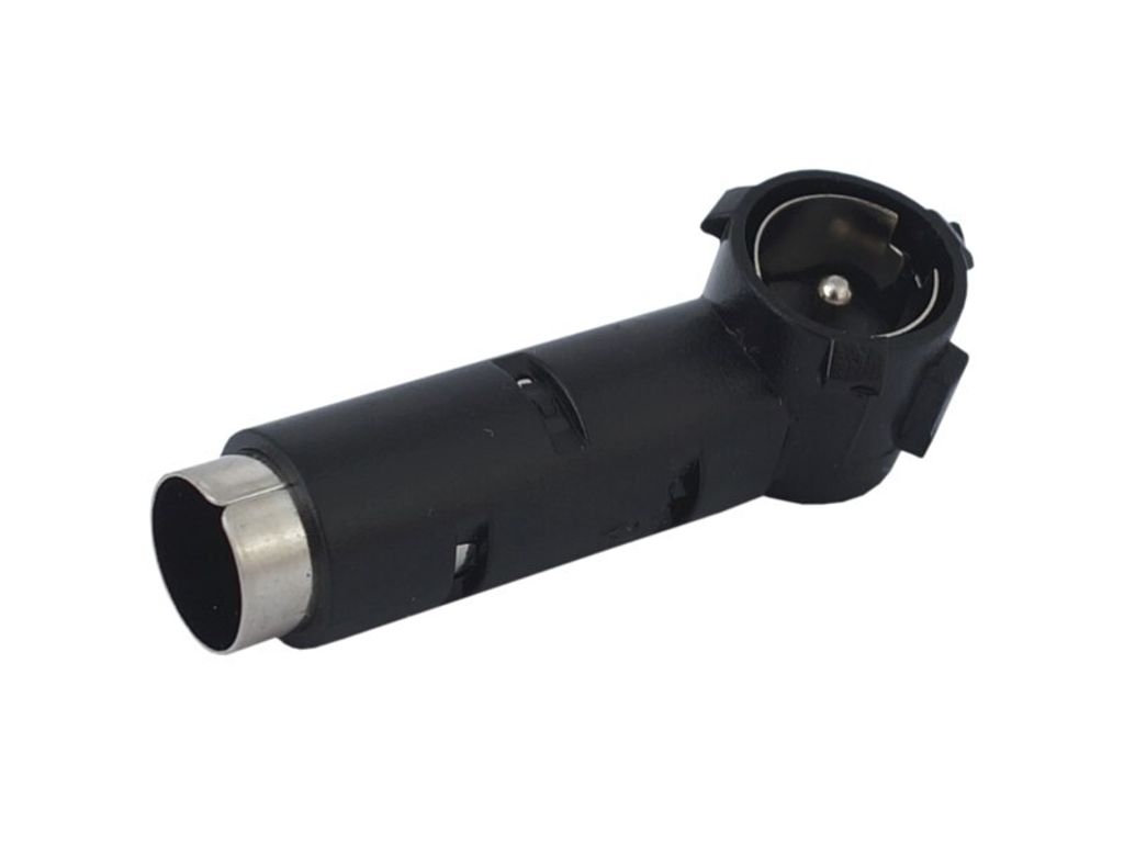 Abgewinkelter Antennenstecker - DIN-Buchse, ISO-Stecker