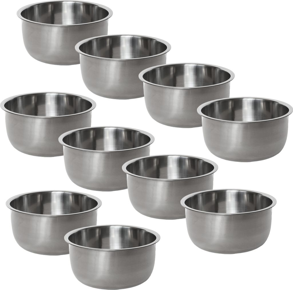 10x Edelstahl Napf 850ml für Hunde I Ersatznapf Wechselnapf für KaraLuna Knochen Napfunterlage