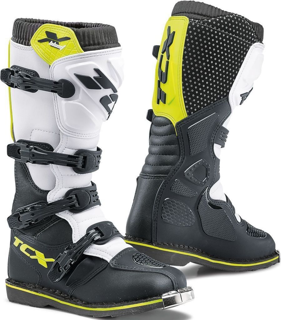 TCX X-Blast Motocross Stiefel, weiß/schwarz/gelb, 39