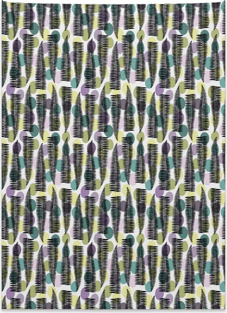 Abakuhaus Blätter Wandteppich, Dekorative Tupfen aus Weiches Mikrofaser Stoff Kein Verblassen Klare Farben Waschbar, 110 x 150 cm, Mehrfarbig