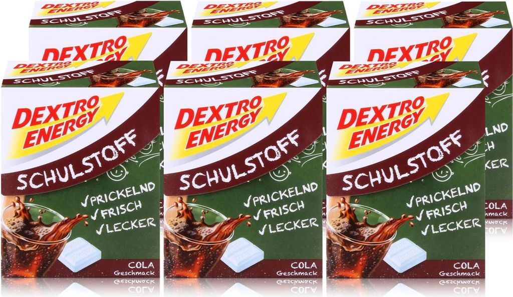 Dextro Energy Schulstoff Traubenzucker Cola Geschmack 50g (6er Pack)