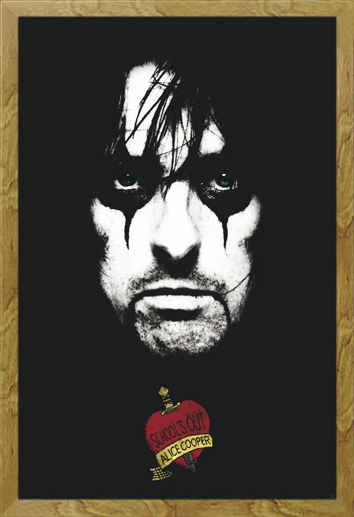 Offerta Poster Alice Cooper Incorniciato Shinsuke Maxi MDF Rovere