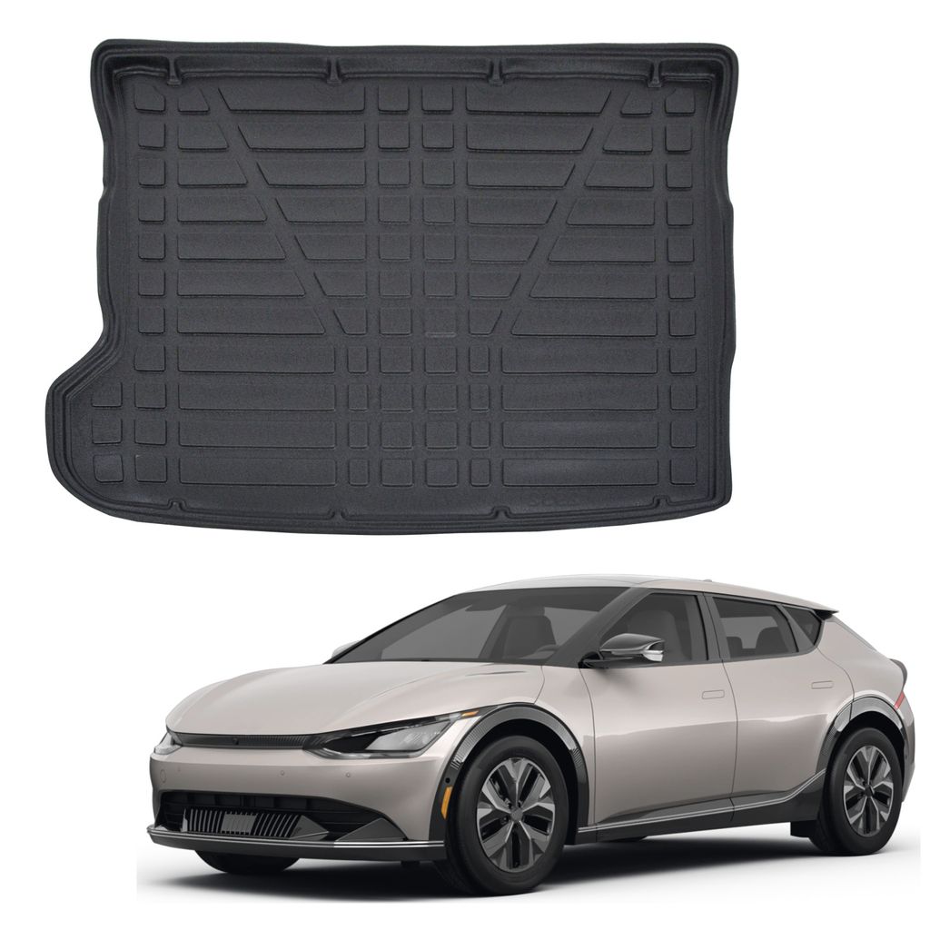 Tapis De Coffre Sur Mesure Pour Kia Ev6 Depuis 2022, Noir, Image du produit 