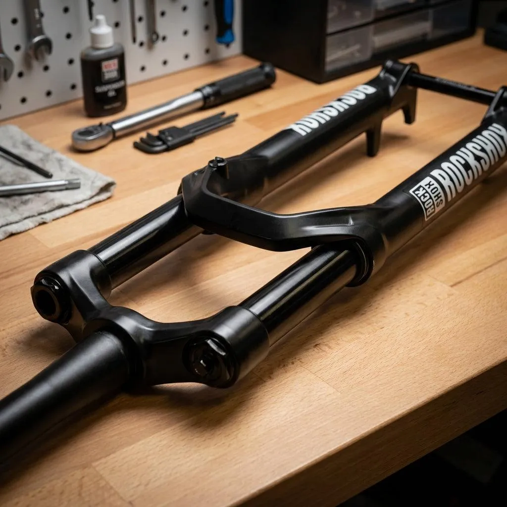 CSU RockShox Domain 2022+ 27/29 Boost 44 Offset Tube Vertical Diff Black