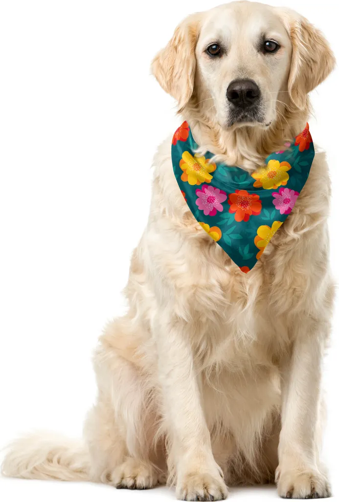 Bandana ABAKUHAUS Petali Disegnati a Mano - 40cm Pet Accessories