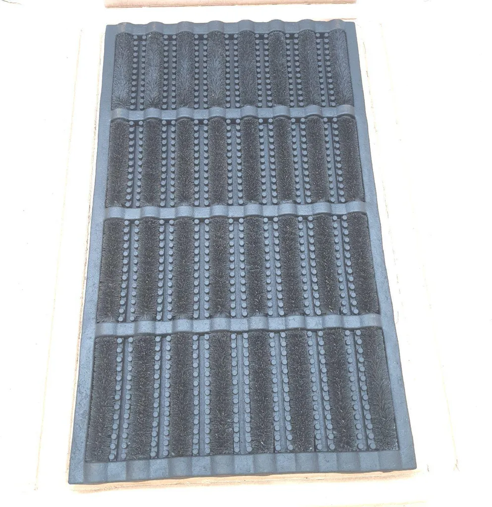 Hanse Home Mix Mats - Tapis d'entrée en fibre de coco et caoutchouc noir - 11