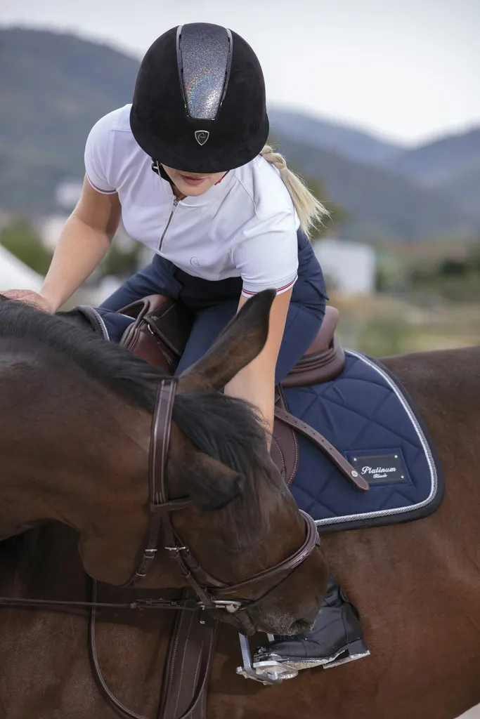 Equit.glint Moir.sch Chabraque de Selle Sch.52-54 pour l'Équitation - 3