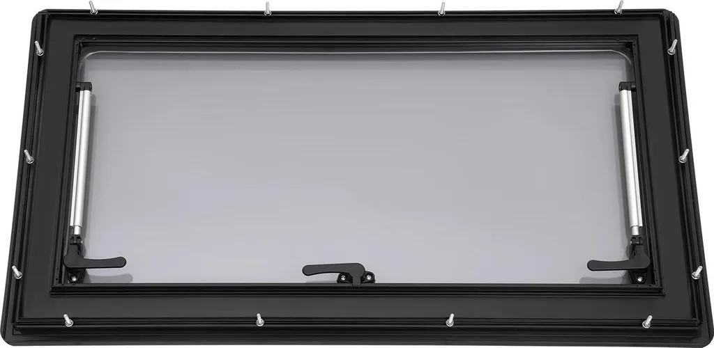 Grille d'aération orientable noire en aluminium durable pour façade