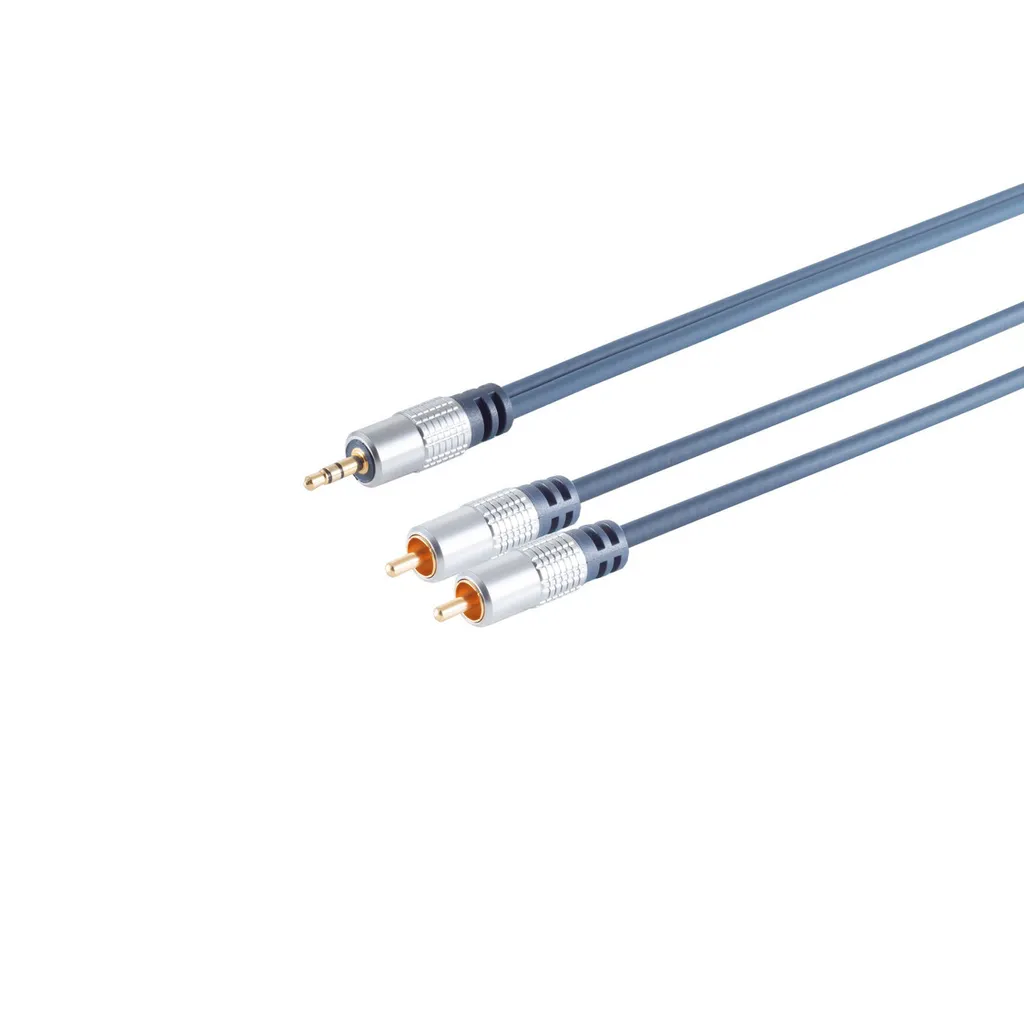 Câble Jack 2 RCA Mâle 5m Haute Qualité - Connecteurs Or et Cuivre OFC