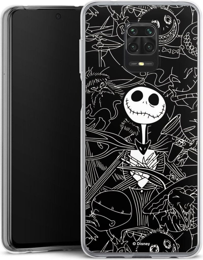 DeinDesign Handyhülle für Xiaomi Redmi Note 9 Pro Silikon Hülle Case Smartphone Schutzhülle Disney Halloween Nightmare Before Christmas