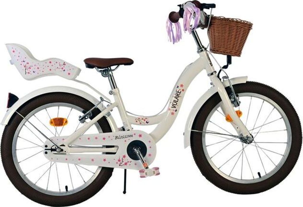 Volare Blossom Kinderfahrrad - Mädchen - 18 Zoll - Weiss - Produktbild 