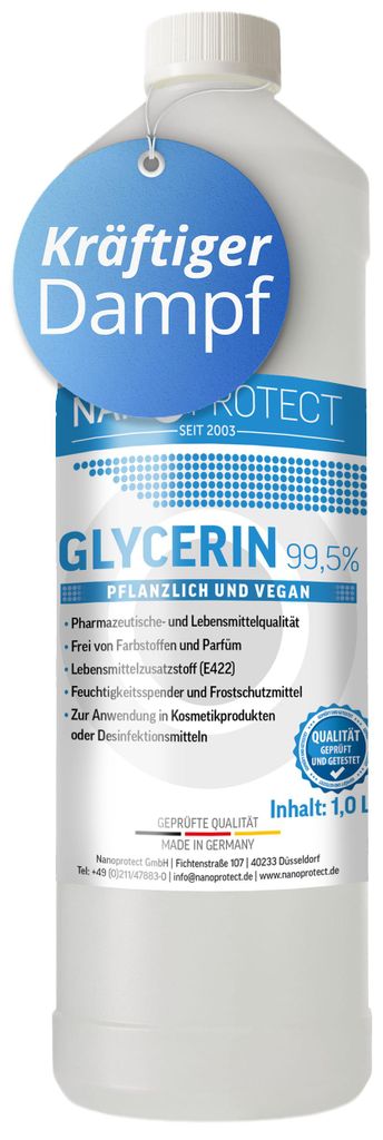Nanoprotect Glycerin 99,5% | 1 Liter (1,25 kg) | Produktbild 