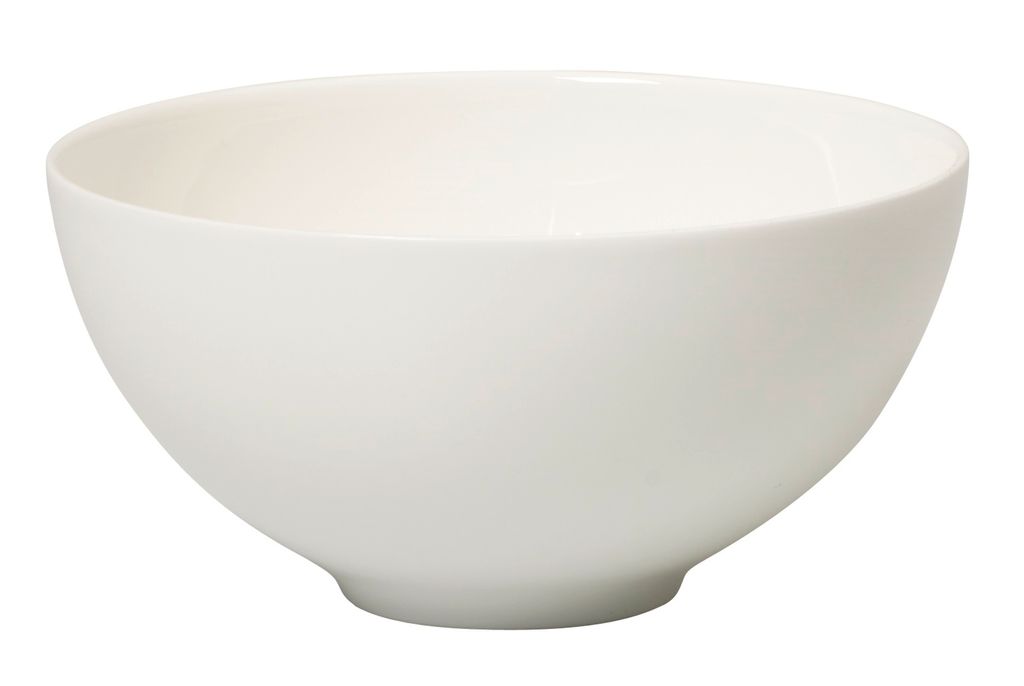 A white bowl on a white background.