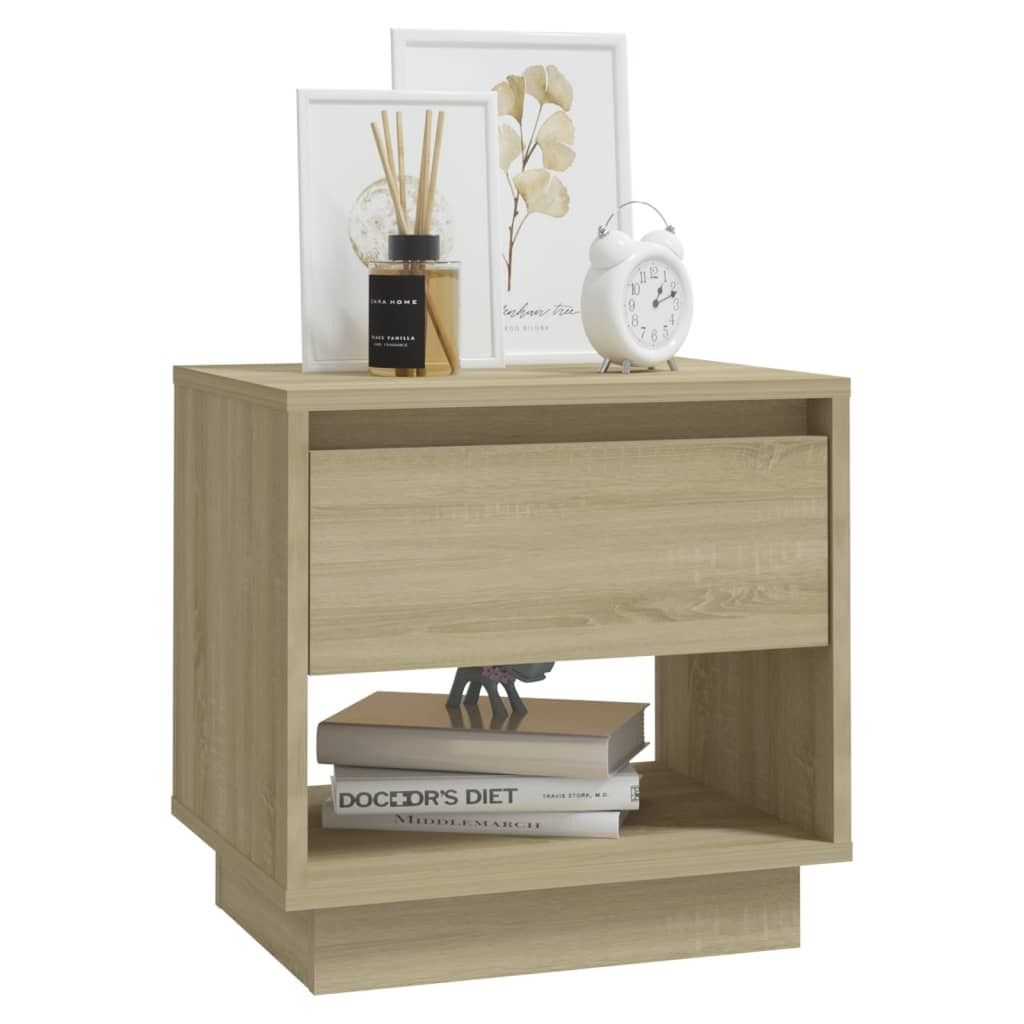 "im Diskont"Nachttisch 1 PC Moderne HOMMIE - Beistelltisch für Schlafzimmer - Sonoma-Eiche 45x34x44 cm Holzwerkstoff - Nachttische & -schränke DE...