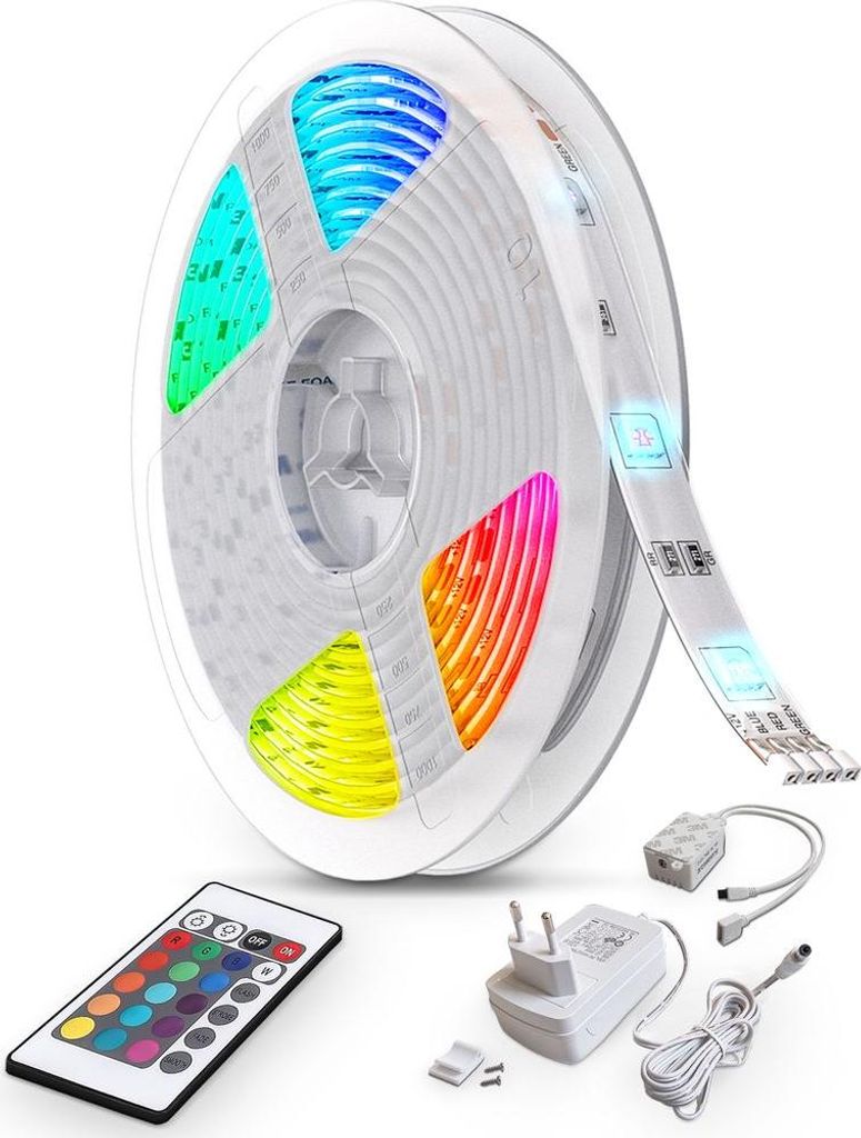 10m LED pásik RGB pásikové svetlo 230V teplá biela diaľkové Obrázok produktu 