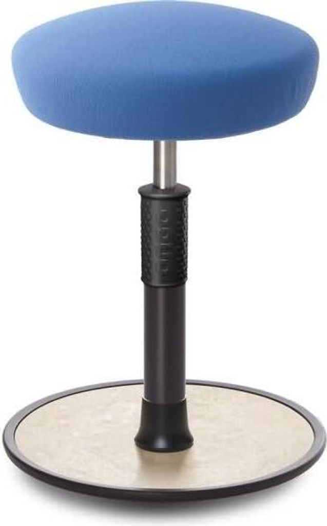 Sitz- Stehhocker Free Regular Hutsitz Gestrick Hellblau schwarz /cremeweiß.