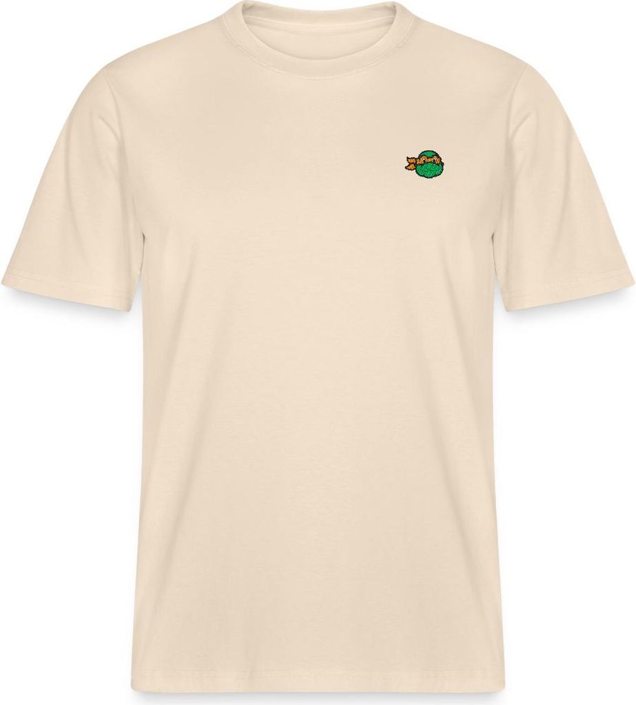 Spreadshirt TMNT Michelangelo Stick Relaxed Fit Uni T-Shirt, L, Weißgrau