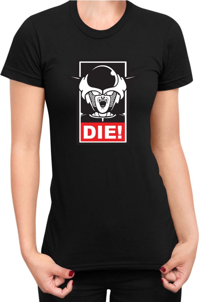 Damen T-Shirt Dragon Anime Manga Ball Z Frieza 02, Lady M / Schwarz