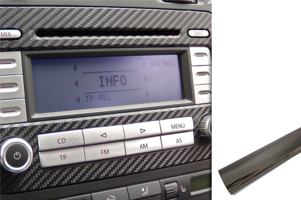 Premium Innenraum Zierleisten Dekor Blende Design Folie Auto Set Chrom Schwarz