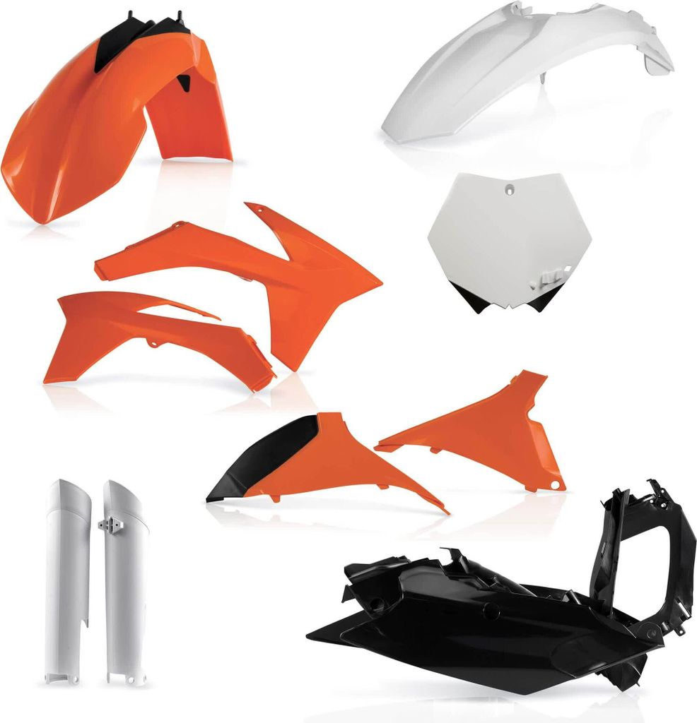 ACERBIS Verkleidungskit 10 Teile 2011 Modell Orange/Weiß/Schwarz für KTM