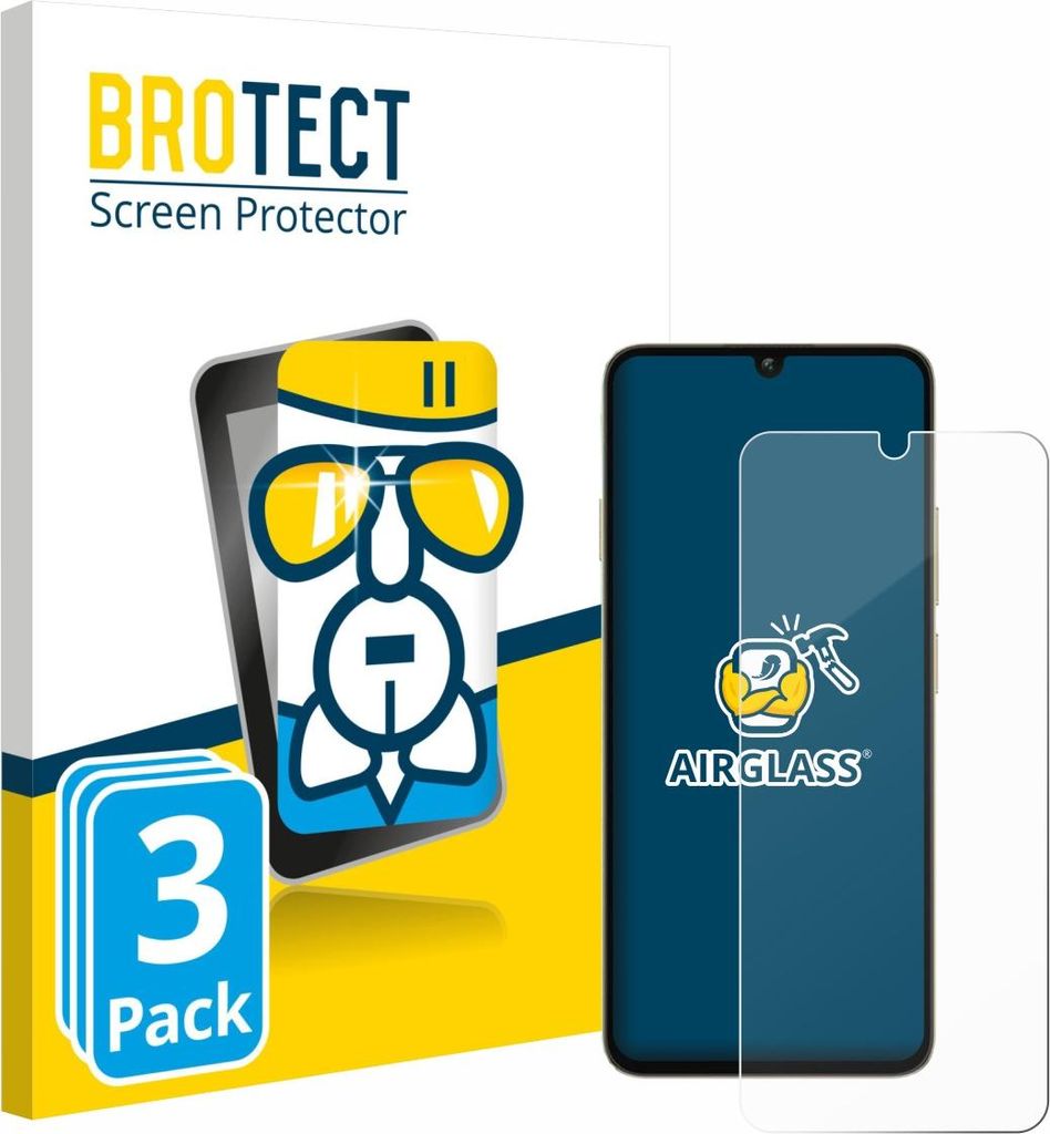 3x BROTECT Schutzglas für Oukitel C59 Pro Schutzfolie Panzer Folie Glas Display Schutz klar