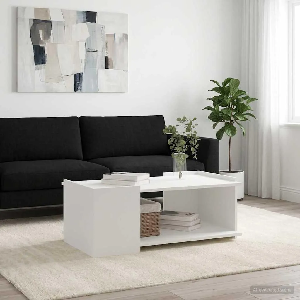 Table basse blanche pour apéritif et café 90x50 cm vidaXL moderne