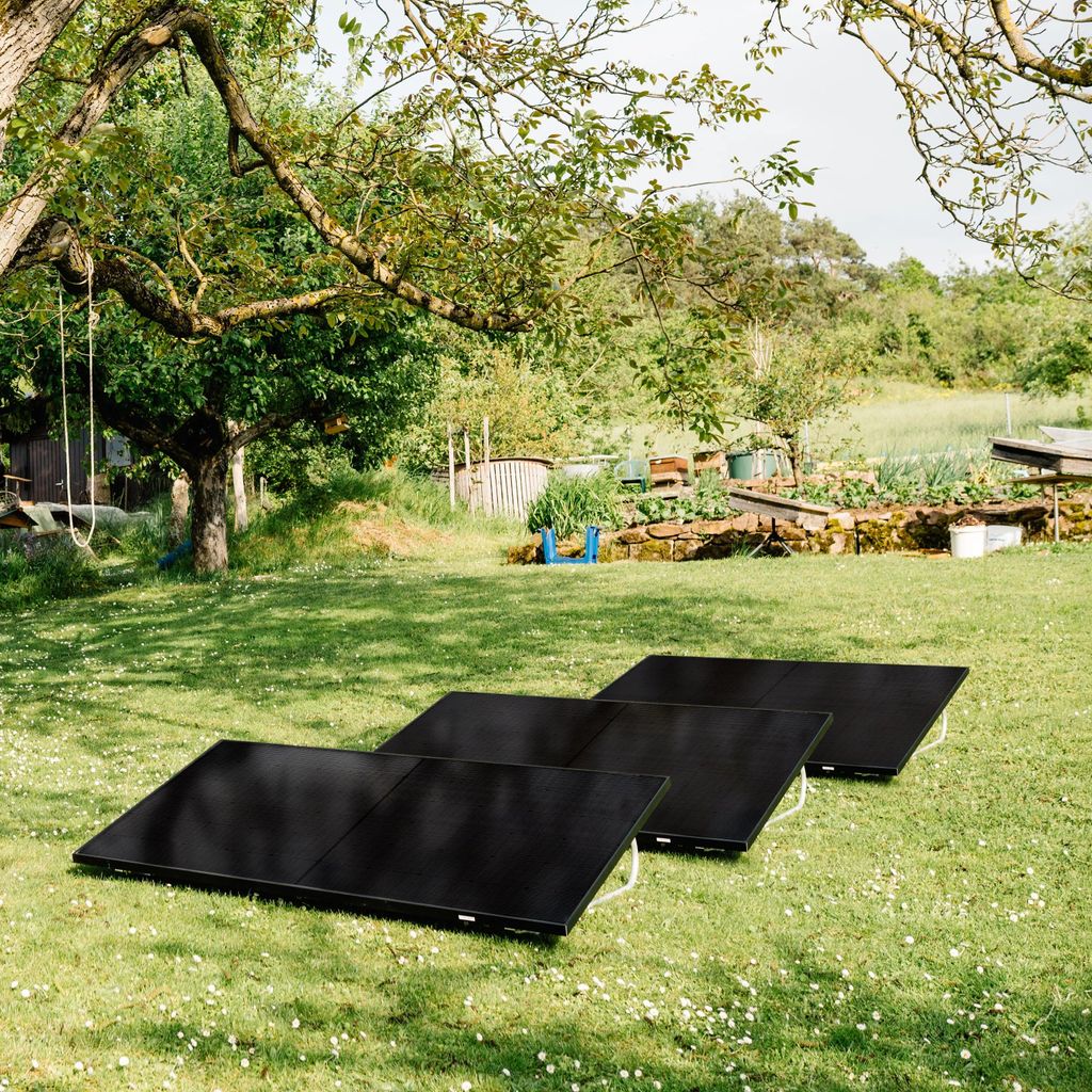 1500 Watt, Garten, Bifazial Komplettset, Balkonkraftwerk, Germany 15m Anschlusskabel, Hoymiles HiBattery 1920 AC, Hoymiles HMS-1600W